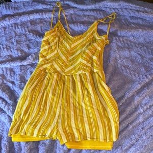 Yellow striped romper